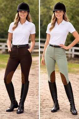 Vintage 1980s Harry Hall London Riding Breeches 28L Leather Patch Set 28L